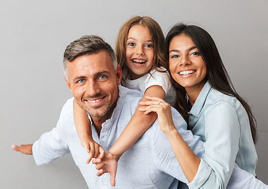 Family — a clinical-trial participant with loved ones